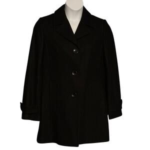 Forecaster of Boston Wool Blend Black Mid Length Winter Coat Women’s Size 10 NWT